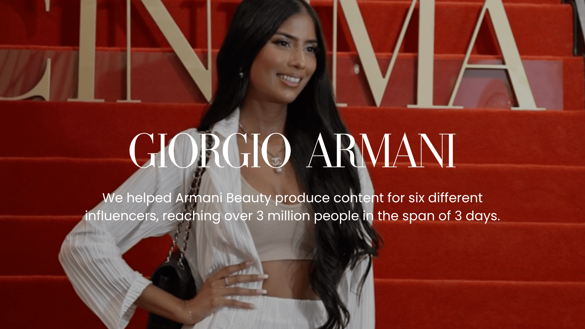 Giorgio Armani — 3M+ reach in 3 days