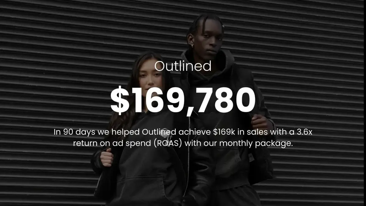 Outlined — $169,780 in sales in 90 days