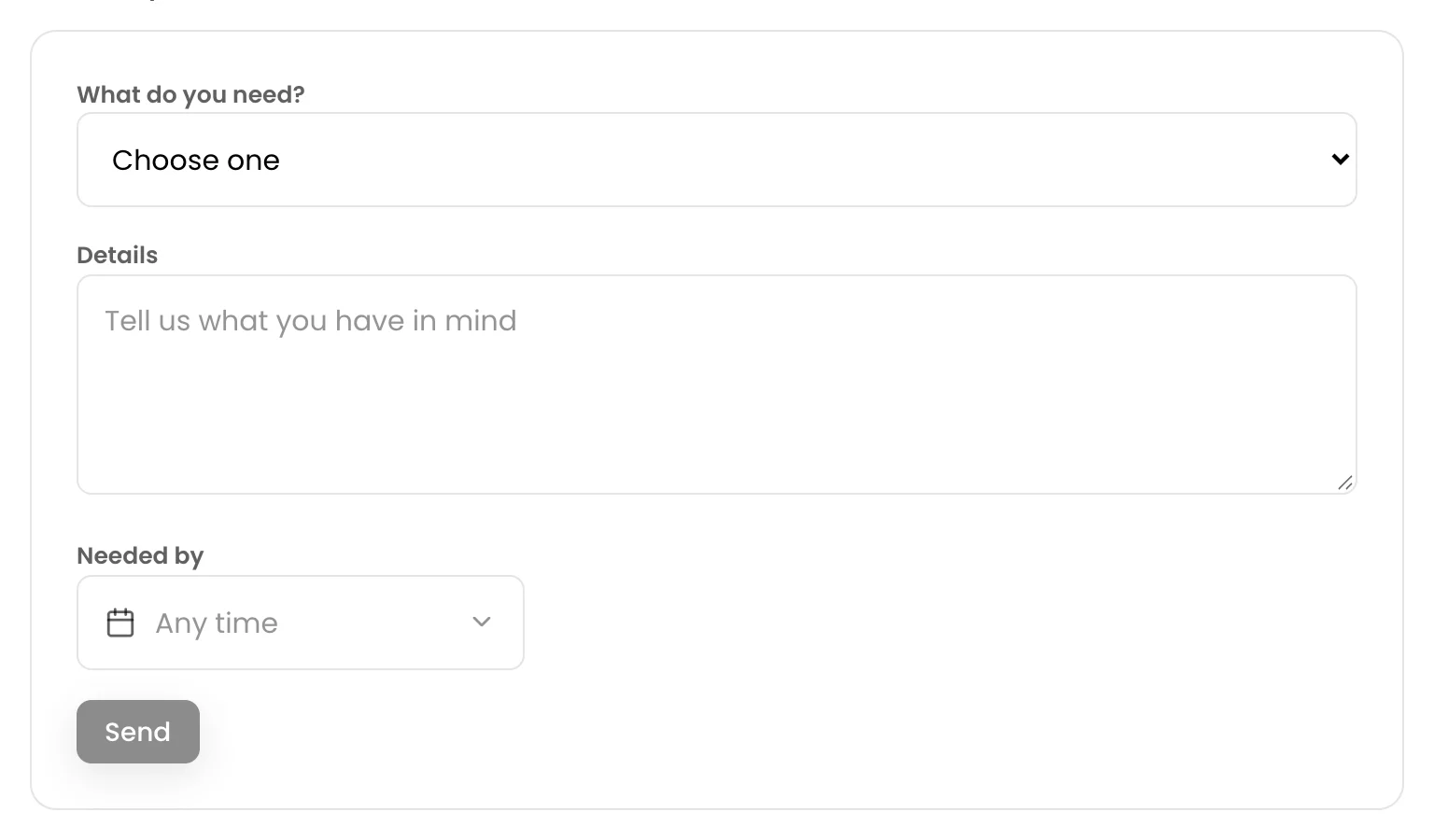 New request form